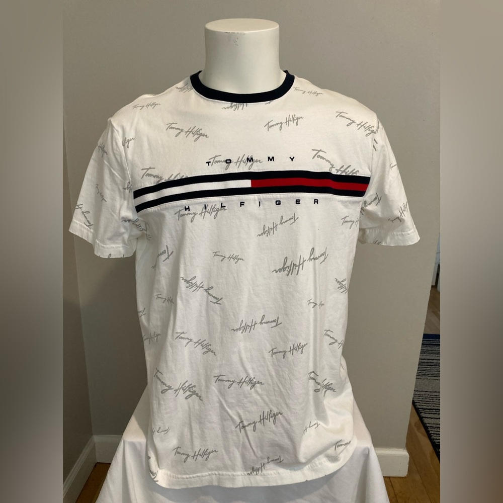 Tommy Hilfiger White Graphic Men's Shirt